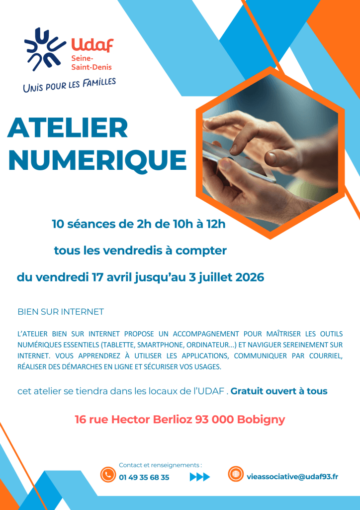 ATELIER AVRIL 2026 bien sur internet tous les vendredi a partir davril