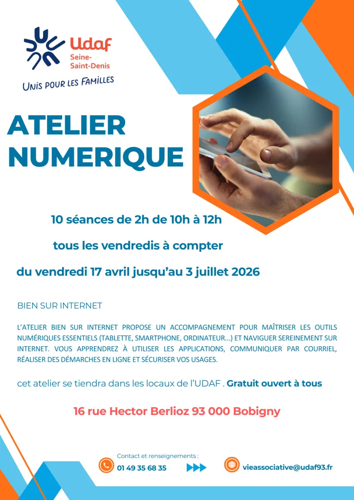 ATELIER AVRIL 2026 bien sur internet tous les vendredi a partir davril